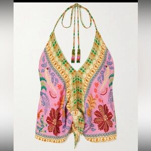 NWT FARM RIO SCARF BLOUSE